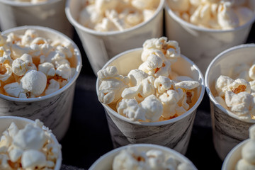 Popcorn in Small Serving Cups