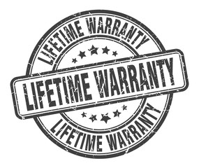 lifetime warranty stamp. lifetime warranty round grunge sign. lifetime warranty