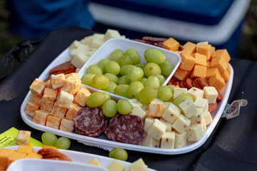Fruit Cheese Salami Platter