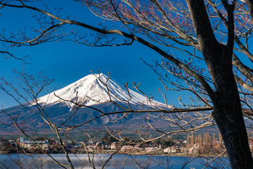 Mt. Fuji at kawaguchiko Fujiyoshida, Japan.