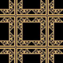 Obraz premium Vintage golden ornate seamless retro pattern. Modern art deco textured background for wallpapers, wrapping papers and other designs
