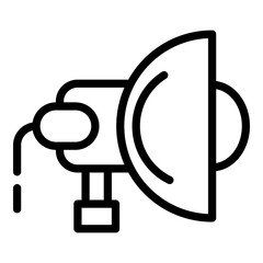 Scene spotlight icon. Outline scene spotlight vector icon for web design isolated on white background