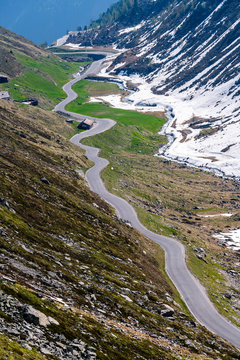 Road to Rettenbach glacier, Soelden, Oetztal, Tyrol, Austria