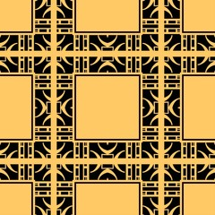 Vintage golden ornate seamless retro pattern. Modern art deco textured background for wallpapers, wrapping papers and other designs