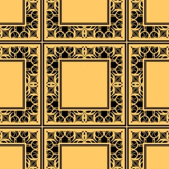 Vintage golden ornate seamless retro pattern. Modern art deco textured background for wallpapers, wrapping papers and other designs