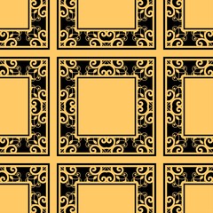 Vintage golden ornate seamless retro pattern. Modern art deco textured background for wallpapers, wrapping papers and other designs