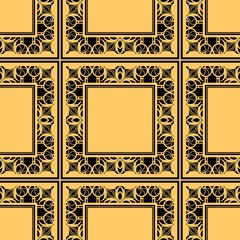 Obraz premium Vintage golden ornate seamless retro pattern. Modern art deco textured background for wallpapers, wrapping papers and other designs
