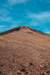 Portrait view of the peak of Teide, highest volcano and mountain in Spain