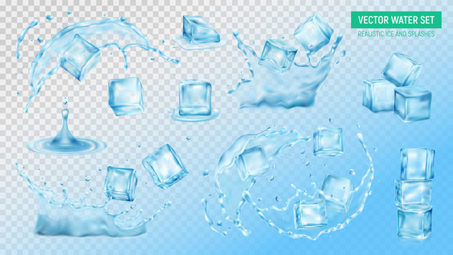 Ice Cubes Water Set