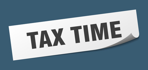 tax time sticker. tax time square isolated sign. tax time