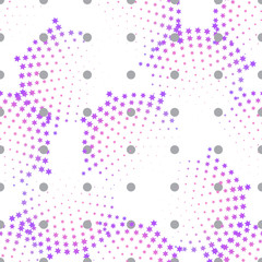 Abstract geometric violet halftone seamless pattern. Hipster fashion design print halftone background. Modern stylish texture. Repeating tiles from small triangles. 