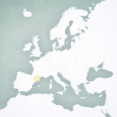 Map of Europe - Andorra