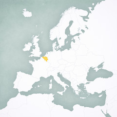 Map of Europe - Belgium