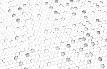 Duo tone hexagon 3D background texture. 3d rendering illustration. Futuristic abstract background.