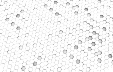 Duo tone hexagon 3D background texture. 3d rendering illustration. Futuristic abstract background.