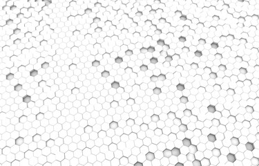 Duo tone hexagon 3D background texture. 3d rendering illustration. Futuristic abstract background.