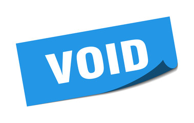 void sticker. void square isolated sign. void