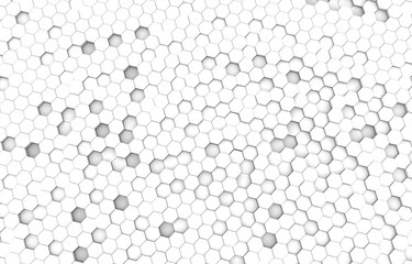 Duo tone hexagon 3D background texture. 3d rendering illustration. Futuristic abstract background.