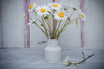 Flower bouquet- still life decorative. Table aged- floral art
