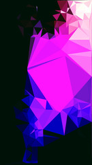 abstract polygonal shapes in contrasting colors