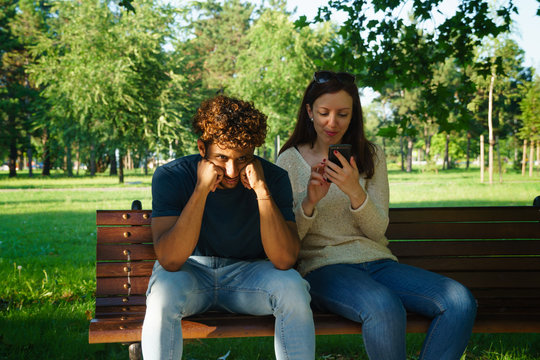 Interracial Couple Suffering From Alienation And Rejection