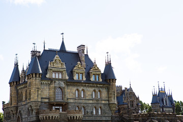 Fototapeta premium HRYASCHEVKA, RUSSIA - July 28, 2019 : Tourist center Castle Garibaldi in the village Hryaschevka, Samara region, Russia