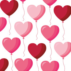 Fototapeta na wymiar Love represented by hearts balloons vector design