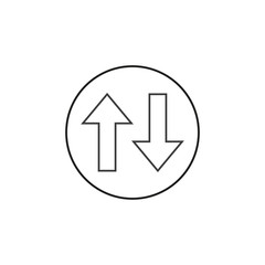 Arrow, down, up icon. Vector illustration, flat design.