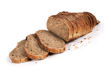 Bread toasts isolated on white background