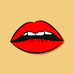 vector illustration of lips