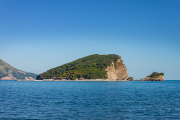 peaceful view of Sveti Nicola island, Montenegro