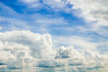 blue beautiful sky with white clouds