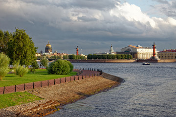 View of the Neva river in Saint-Petersburg, Russia. 