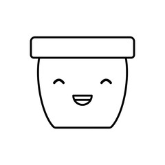 ceramic pot gardening kawaii character