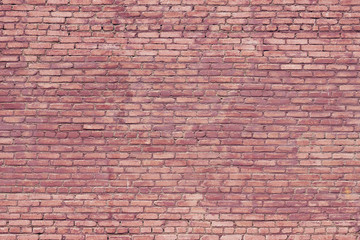 The texture of the old wall of red bricks