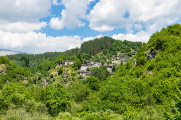 View of Kipi (Kipoi) one of stone villages of Zagoria. Epirus, Greece