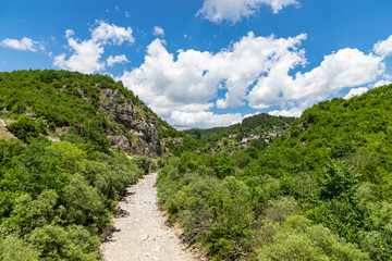 Fototapeta na wymiar View of Kipi (Kipoi) one of stone villages of Zagoria. Epirus, Greece