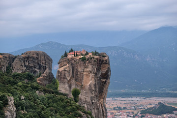 Fototapeta na wymiar View of Holy Trinity Monastery (Agia Triada). Meteora monasteries, Greece