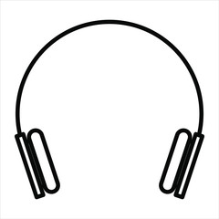 vector illustration of headphones