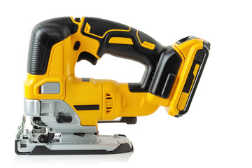 battery jigsaw on white background