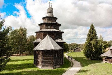 Fototapeta premium old wooden church in novgorod russia