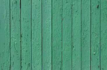 Green mint painted wood board texture and background. Green mint natural wood background. Aged wood plank pattern. Wooden surface Wooden barn. Green color tree barn. Wooden board background.