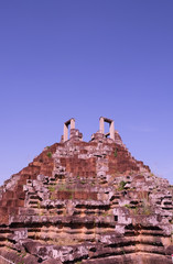 Architectural monuments of ancient civilizations. Steps leading to heaven. Heritage of Khmer...