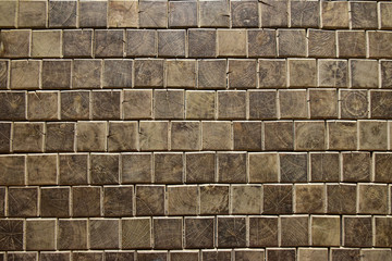 Wood texture bricks wall pattern