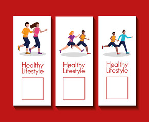 People healthy lifestyle vector design