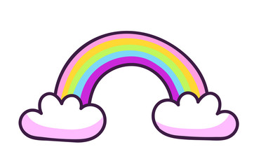 Rainbow. Simple cartoon vector illustration.