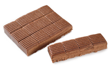 .Traditional oriental sweets - sherbet with chocolate isolated on white background