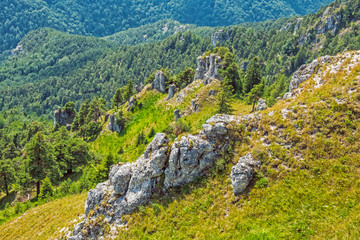 Fototapeta na wymiar View from Ostra peak, Big Fatra, Slovakia