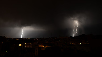 Naklejka premium Thunderstorm in Madrid