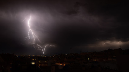 Thunderstorm in Madrid